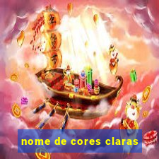 nome de cores claras